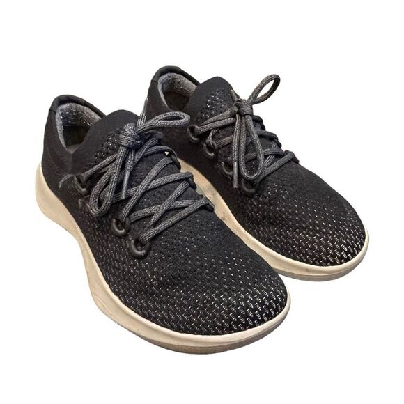 Allbirds Tree Dashers Running Shoes Sneakers Black Merino Wool Runners 9 - Picture 1 of 11